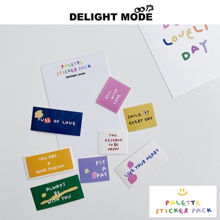 🌈Alpaca韓國文創 | DELIGHT MODE ◾PALETTE◾ 標語貼紙 貼筆記/貼ipad/貼筆電