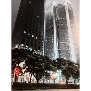 文青系明信片 crayon style 1-5 夜遠企