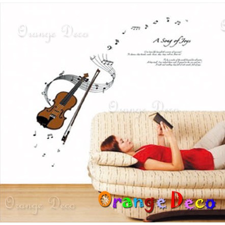 【橘果設計】小提琴 壁貼 牆貼 壁紙 DIY組合裝飾佈置