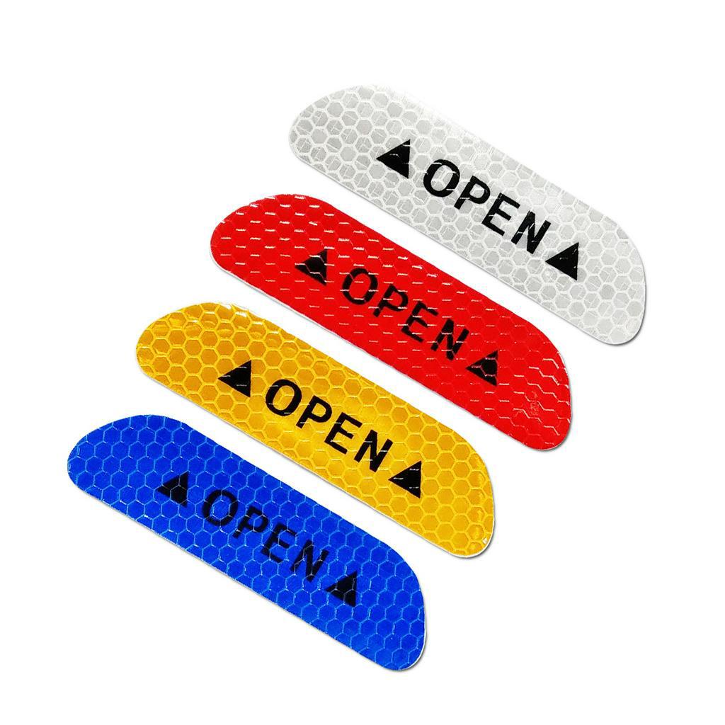 【KT BIKER】汽車 開門警示貼 (四入) 反光貼紙 車門警示貼 車門 防撞貼 車貼 〔CDS002〕