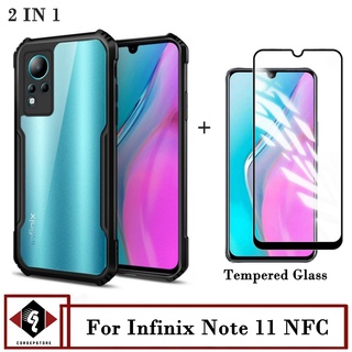 LAYAR 包裝 2 合 1 透明外殼 Infinix Note 11 NFC Note 11 免費鋼化玻璃螢幕