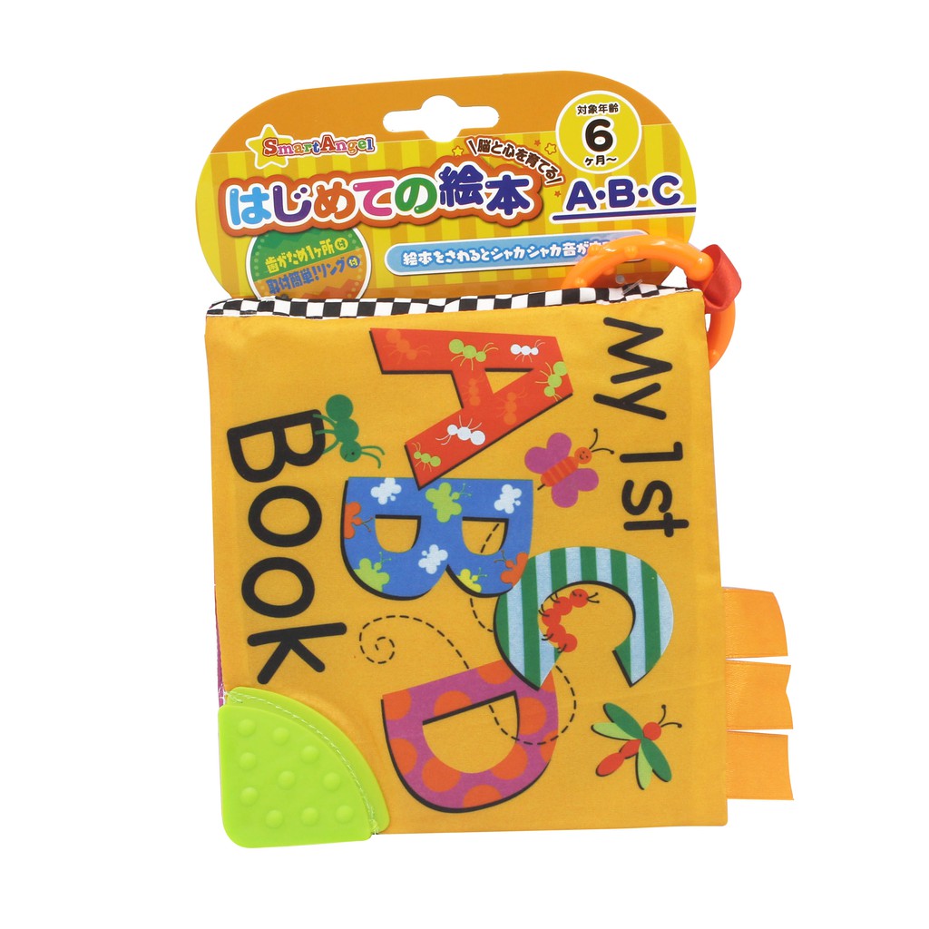 Smart Angel 西松屋 沙沙響紙布書 ABC 響紙觸摸書 嬰兒布書 撕不爛布書 阿卡將 日本必買