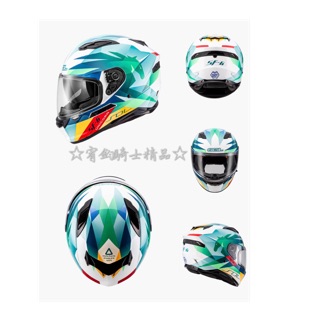 ☆宥鈞機車騎士精品☆ SF-6 獨角獸SOL SF-6 SF6 全罩帽 雙鏡片透氣帽 白/綠色