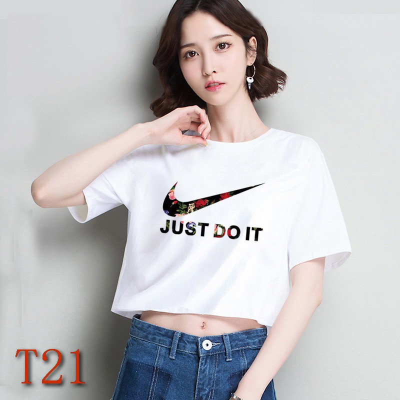 Nk 衣服短袖t恤素t T恤女t 潮t 棉t 學生短袖寬鬆t恤女團體服上衣短款t恤nike衣服 蝦皮購物