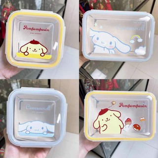 現貨 miniso三麗鷗sanrio系列大耳狗 布丁狗 卡通塑料便當盒可愛保鮮盒