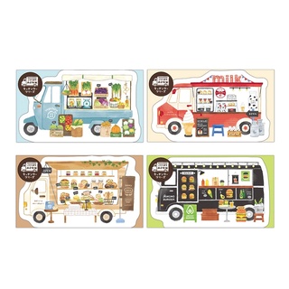 【莫莫日貨】日本製 MIND WAVE 2022 2月 小鳥町商店街 餐車系列 造型便條紙 留言紙 memo (共四款)