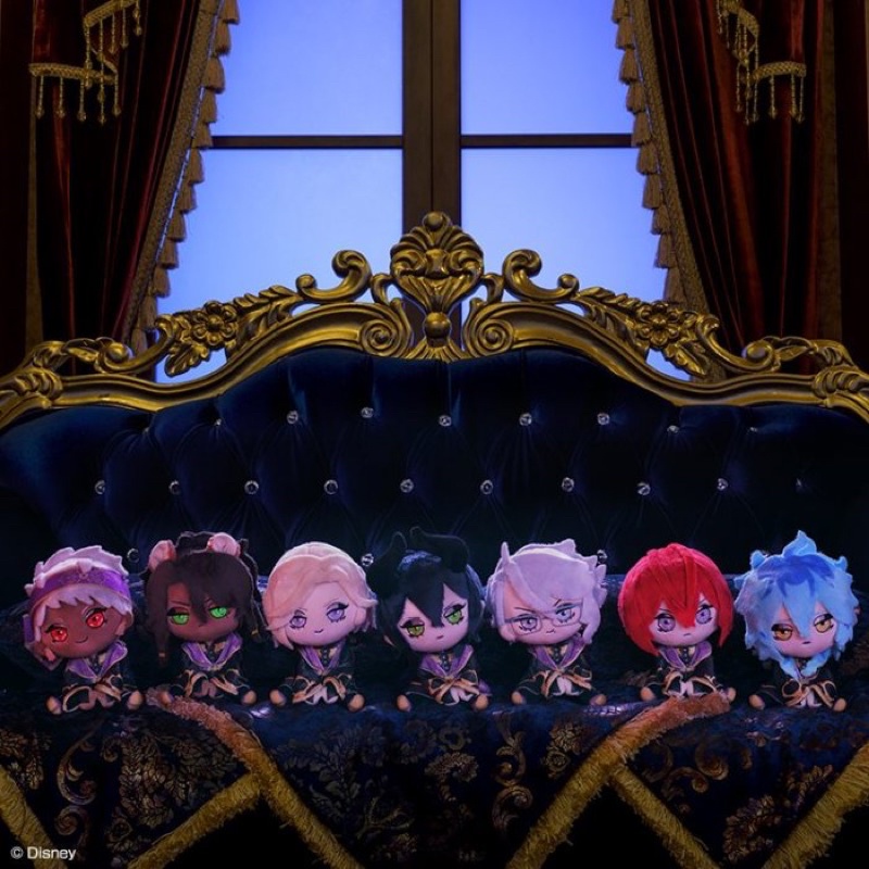 迪士尼 扭曲仙境 一番賞 坐姿娃娃 布偶 Malleus Vil 式典服 立牌 徽章 第四彈 第五彈