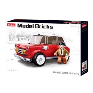 小魯班 B0706 汽車 積木 模型 mini cooper 可愛 益智 拼裝 拆擺 無盒 現貨