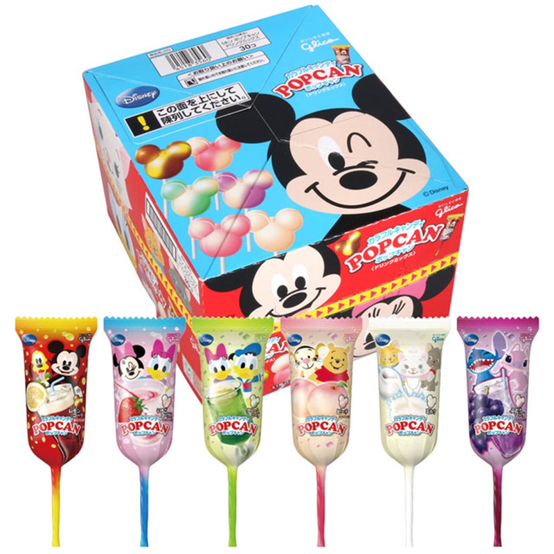 【好食光】日本  glico 固力果 迪士尼棒棒糖 飲料棒棒糖 米奇棒棒糖