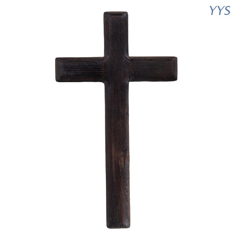 Yys 實木十字架基督裝飾品壁掛桌十字架家用祭壇教堂教堂裝飾基督教