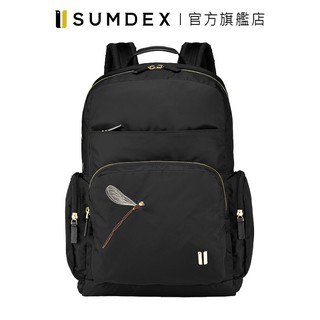 Sumdex｜都會商務雙層電腦後背包(蜻蜓版) NON-776BK-DT 黑色 官方旗艦店