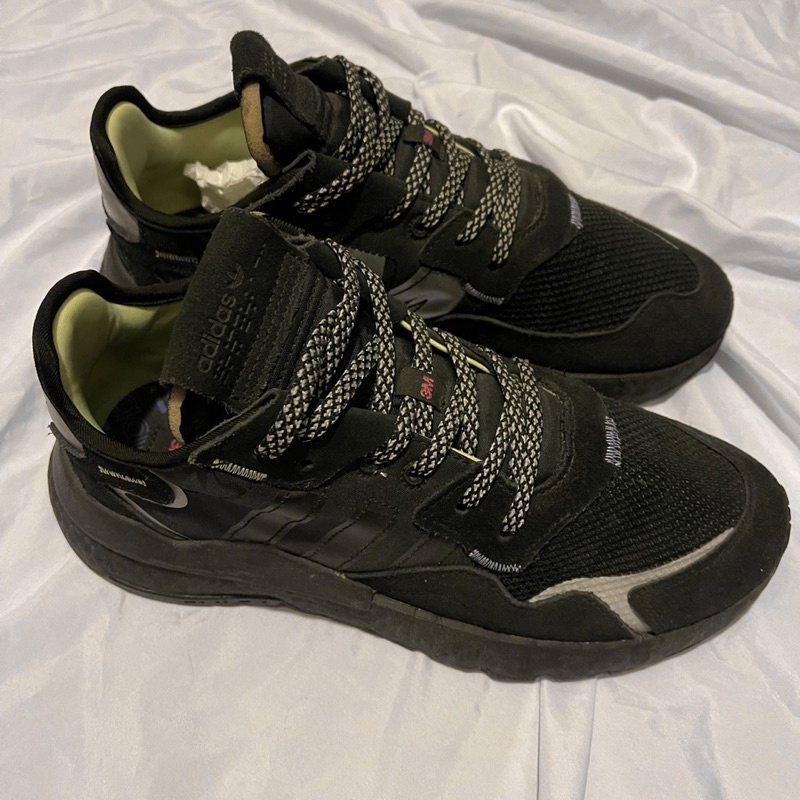 Adidas Nite jogger 黑 綠3M