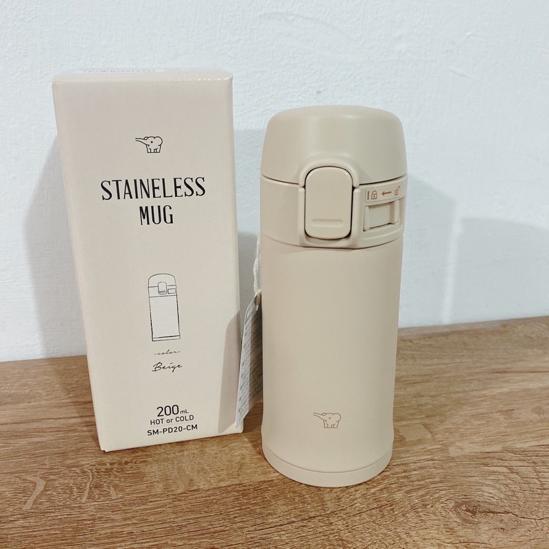 【ZOJIRUSHI 象印】不鏽鋼超輕量 彈開式 迷你保溫杯-200ml(SM-PD20)