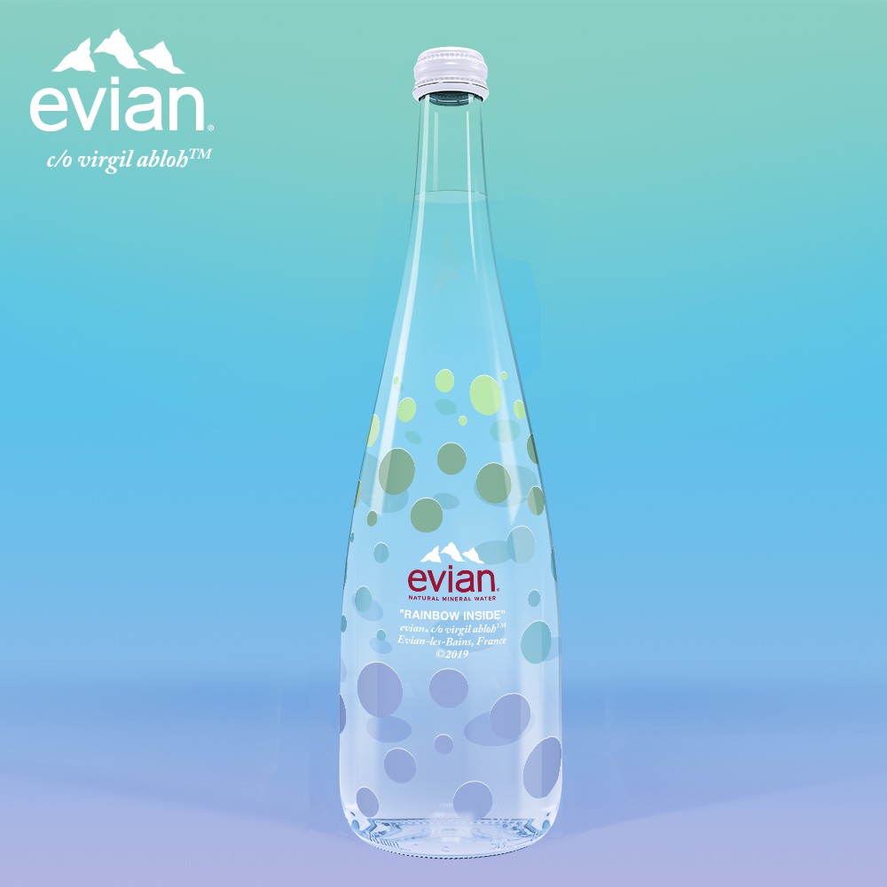 evian 依雲X Virgil Abloh 2020 限量紀念瓶 750m(玻璃) 此商品已過期! 收藏用!