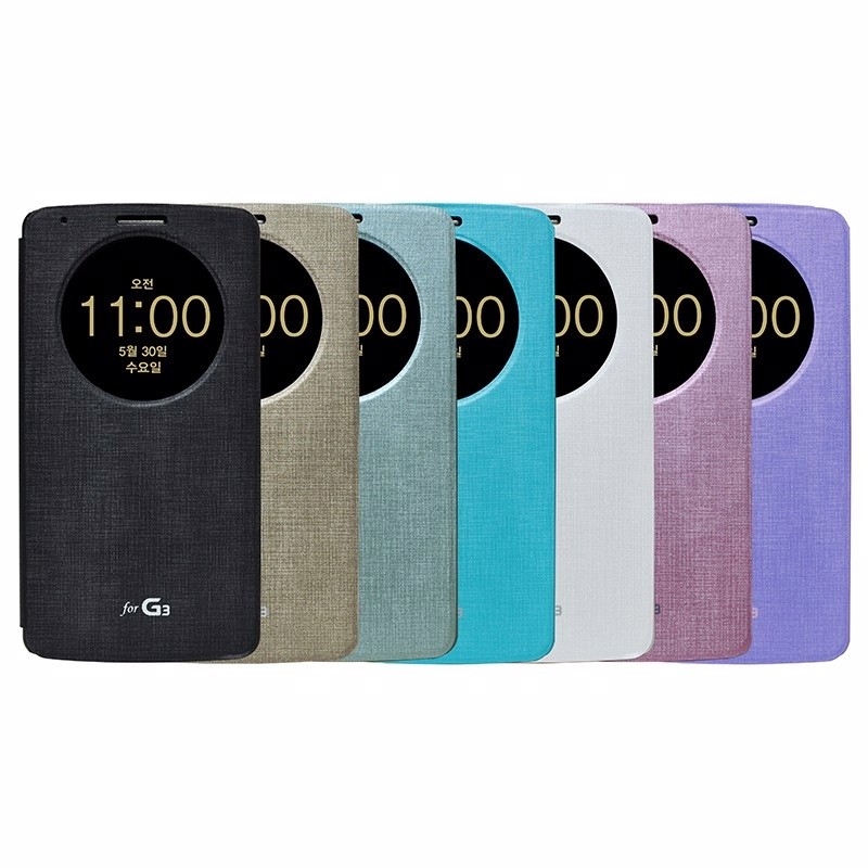 LG進口 VOIA Quick cover 智慧圓形視窗感應皮套 藍/粉色G3適用