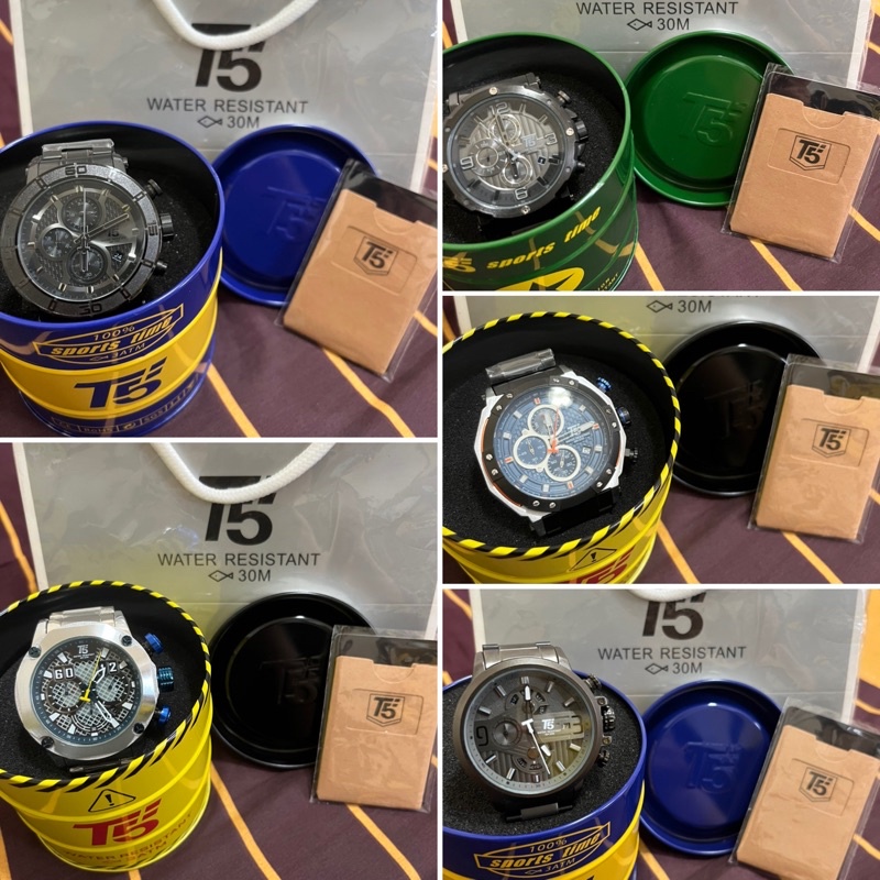 T5 多款全新石英鋼錶帶手錶 全新賠本出清，⚠️請自行更換電池⚠️附提袋（提袋數量有限，送完為止）