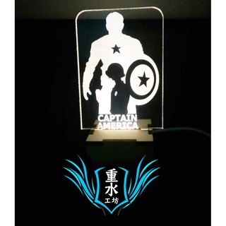漫威 美國隊長 公仔 LED 小夜燈 裝飾燈 送禮訂製