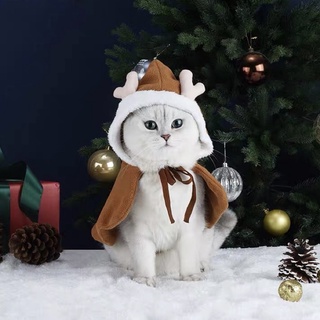 zeze 麋鹿披風 斗篷 貓衣服 狗衣服 寵物衣服 寵物服飾 聖誕 耶誕 裝扮