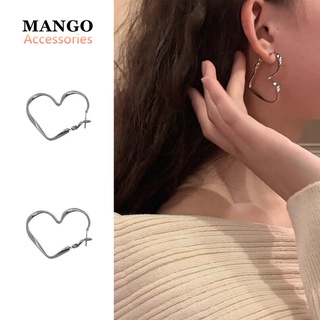 『Mango』925銀針耳環 精緻韓國耳環 高級感飾品 愛心耳環 2022新款耳針 小眾設計感耳飾 A266