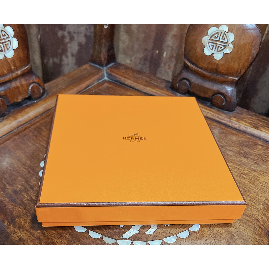 【二手名牌正品紙盒】愛馬仕 Hermès 橘盒 皮帶盒 方盒 收納盒 硬紙盒 禮物盒