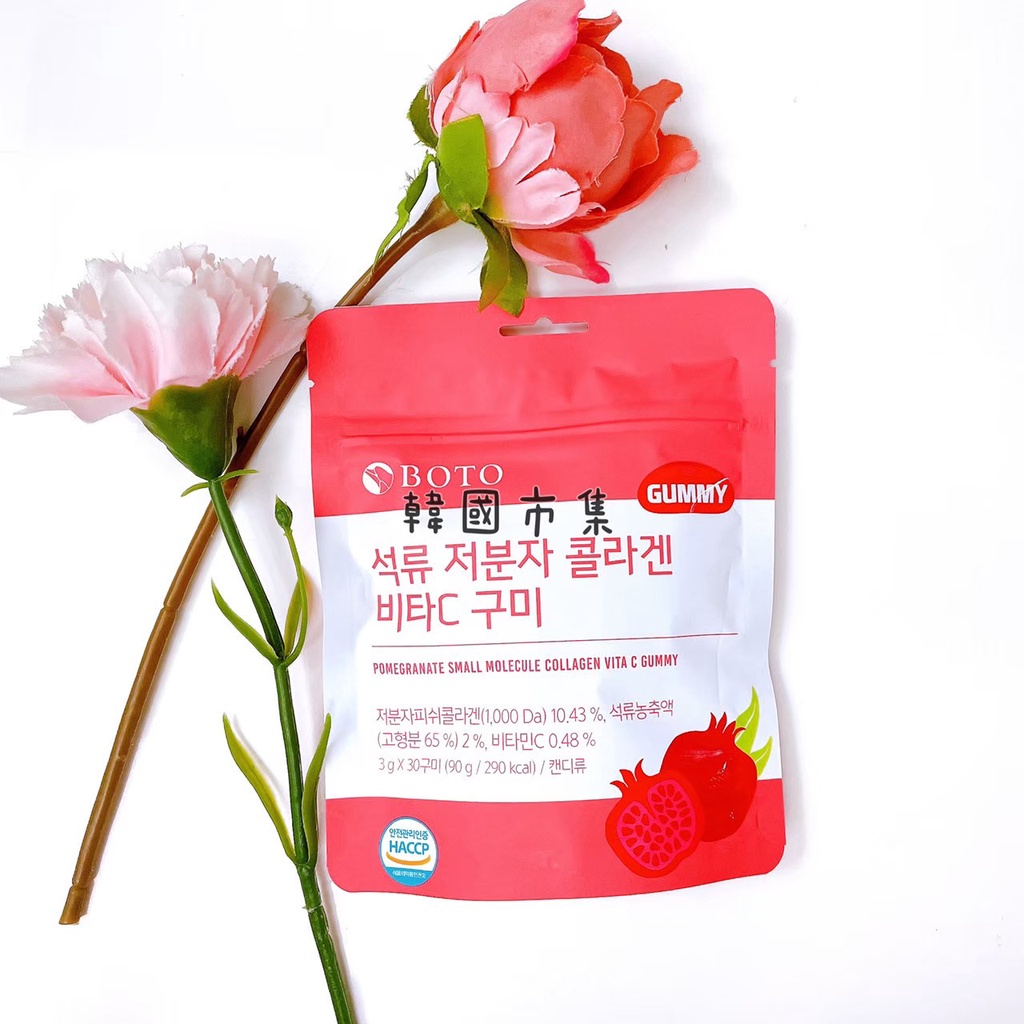 ''韓國市集''BOTO紅石榴膠原蛋白軟糖1盒6包