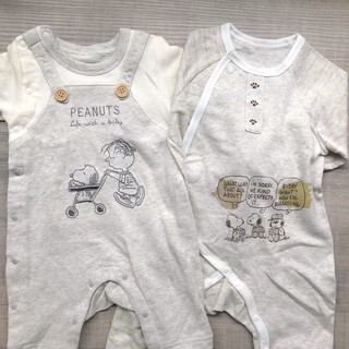 日本 史努比 純棉 包屁衣 連體衣 睡衣 連身裝 嬰兒 寶寶 幼兒 哈衣爬服滿月禮物兔裝母嬰snoopy生日禮物