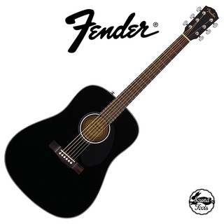 Fender CD-60S D桶面單板木吉他 - 黑色【桑兔】