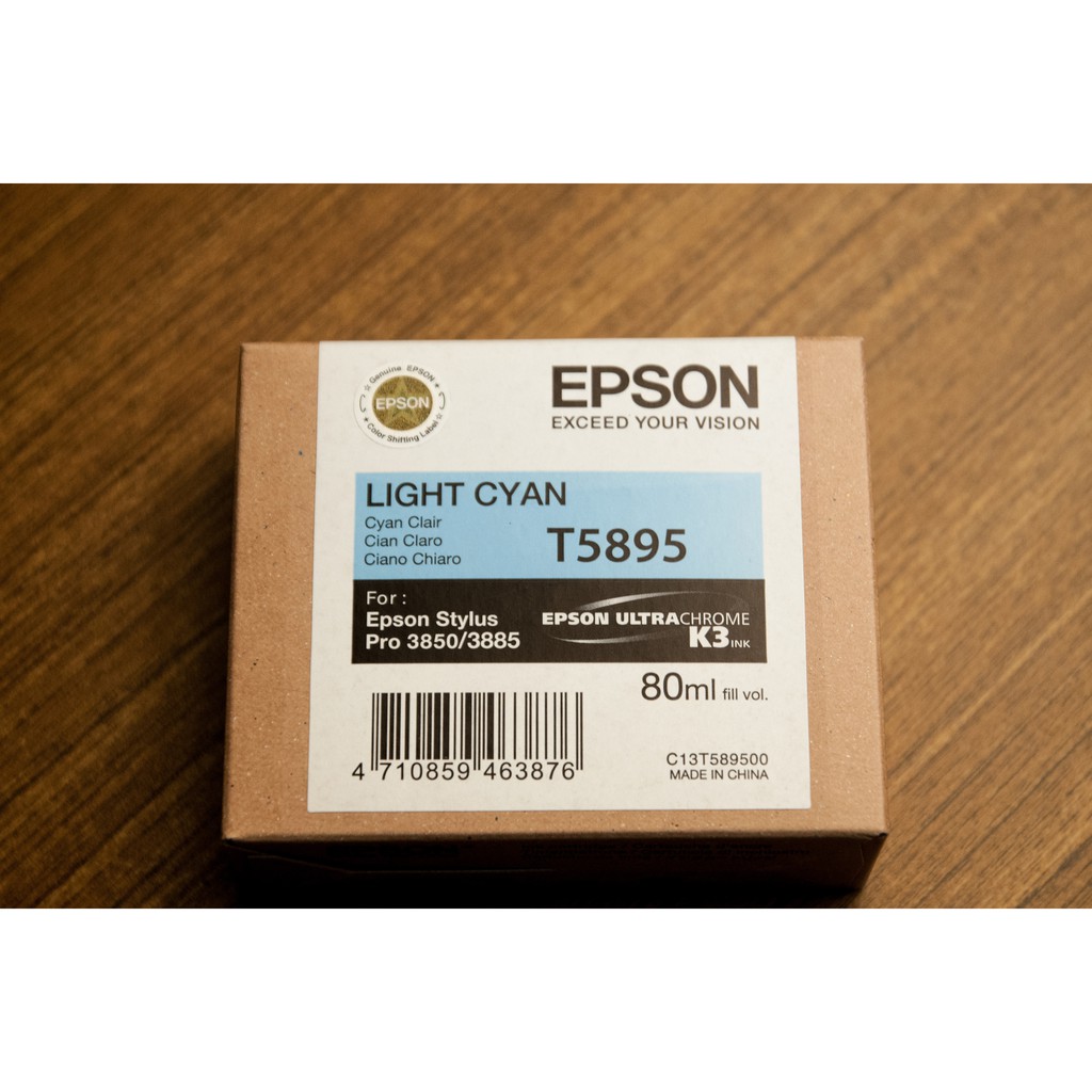 EPSON 原廠墨水匣 T589500 (淡藍)80ml (PRO 3850/3885)