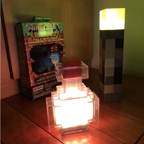 現貨即發 麥塊藥水瓶燈minecraft Led燈飾桌燈夜燈當個創世神變色瓶燈礦石燈火把兒童節 蝦皮購物