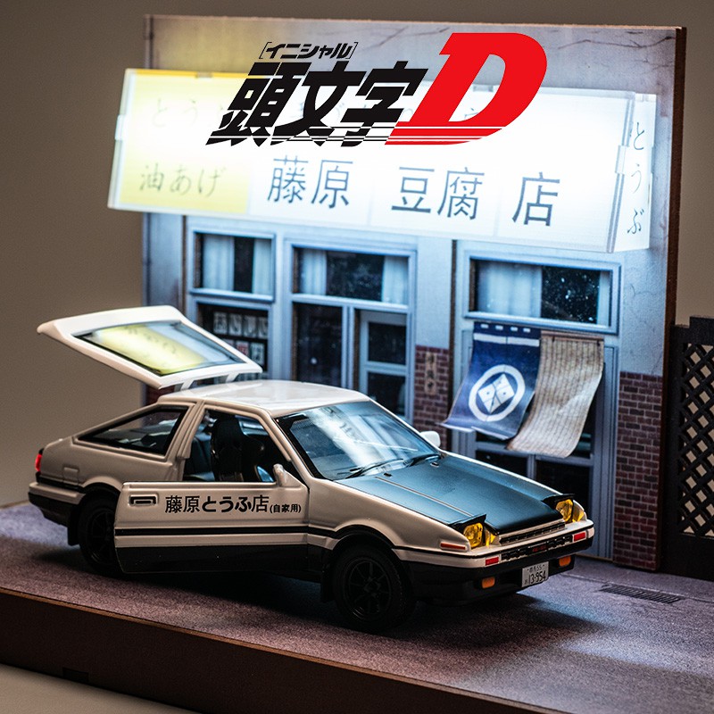 Bobo媽咪 建元模型1 28 Toyota Ae86 豐田藤原拓海頭文字d 聲光回力車 蝦皮購物