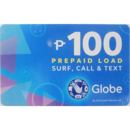 菲律賓Globe 電信公司儲值卡儲值P100 P300 Globe Prepaid Card)巴拉望馬尼拉長灘島宿霧可用