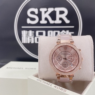 ［SKR精品服飾］Michael Kors MK5896 玫瑰金粉色 三眼計時手錶
