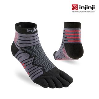 【injinji】Ultra Run終極系列五趾短襪 (碳黑) - NAA64 | 避震緩衝 五趾襪 五指襪 馬拉松