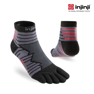 【injinji】Ultra Run終極系列五趾短襪 (碳黑) - NAA6495 | 避震緩衝 五趾襪 五指襪 馬拉松