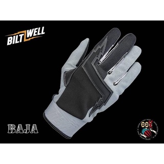 《美式工廠》美國 Biltwell BAJA 閃電騎士手套 灰色 共4色