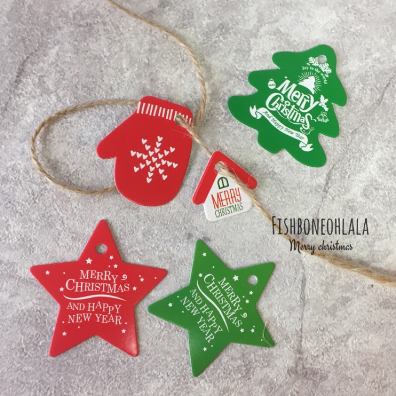 聖誕節 禮物包裝送禮 吊卡吊牌標籤 聖誕 小屋 手套 聖誕樹 聖誕襪 星星 現貨