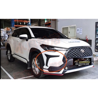 【小鳥的店】2020-23 corolla cross【前霧燈框飾框】毒牙款 飾版 一組二入 消光黑 實車照 配件改裝