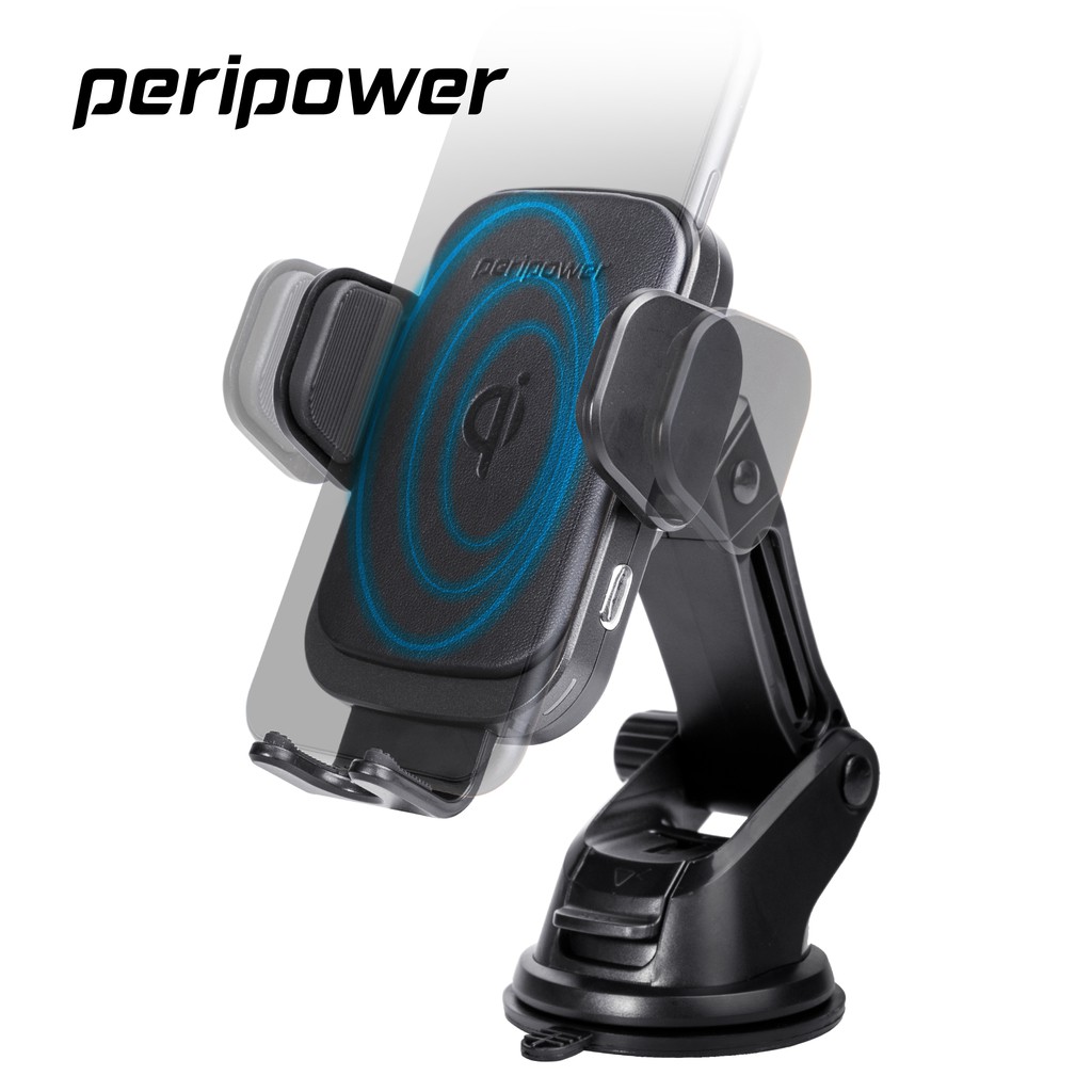 【peripower】PS-T09 無線充電系列-自動開合夾臂式伸縮調整手機架 (經過 NCC/BSMI 認證)