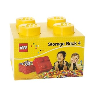 蝦玩具-全新波蘭製 樂高 大型積木 lego Storage Brick 4凸 儲存盒 收納箱 玩具箱 置物箱 黃 pp