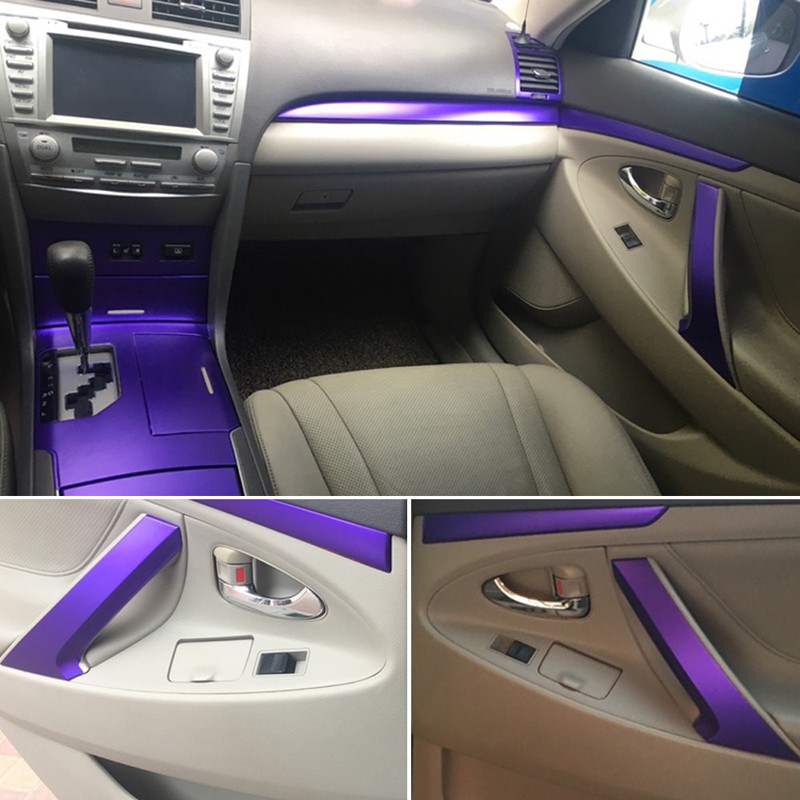 2006-2011款豐田Toyota六代凱美瑞Camry改裝內飾貼紙 XV40中控排擋昇窗門板碳纖維成型保護防刮改色貼膜