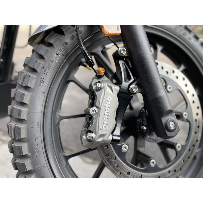 本田HONDA CB350/pro/RS專用改裝鋁合金CNC輻射卡鉗座 100mm Brembo對四輻卡直上