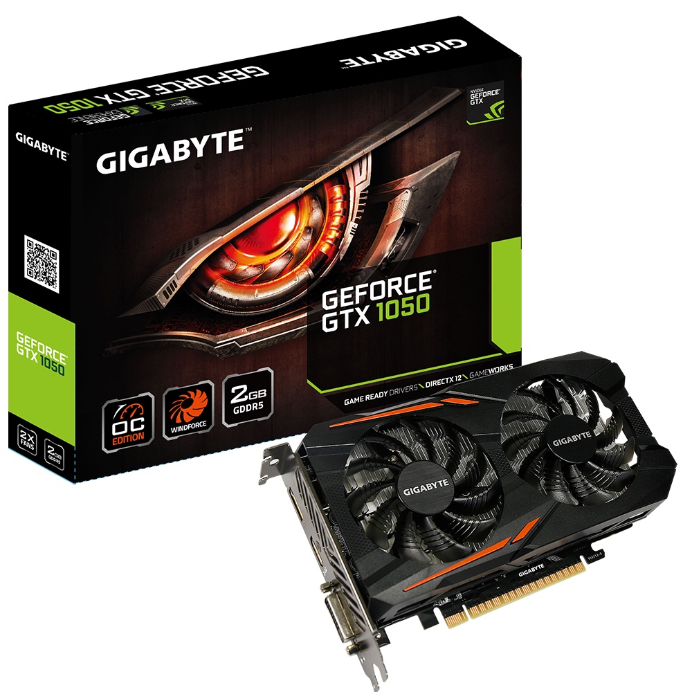 Vga,技嘉 GeForce 顯卡® Gtx 1050 OC (2GB / DDR5 / 128Bit) - 二手