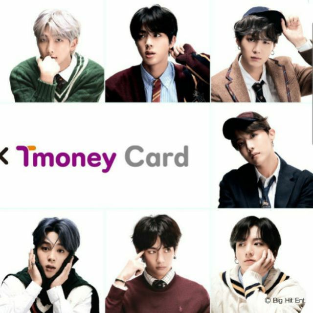 【現貨】BTS x TMONEY CARD  3D 變化卡/韓國手繪人像交通卡T-MONEY💋