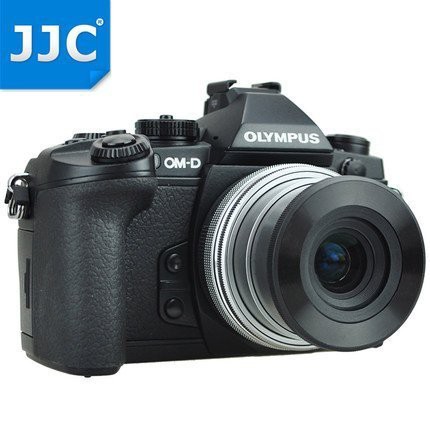 JJC 奧林巴斯14-42mm EZ 電動餅乾鏡頭 自動鏡頭蓋 EM10 EP5 EPL9 鏡頭蓋