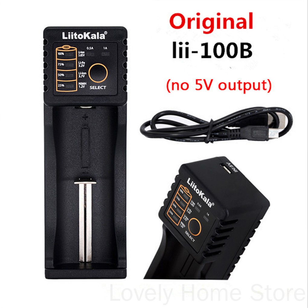 Liitokala Lii-100B 電池充電器適用於 18650 26650 4.35V / 3.2V / 3.7V