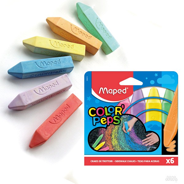 【法國Maped】彩虹胖粉筆6色