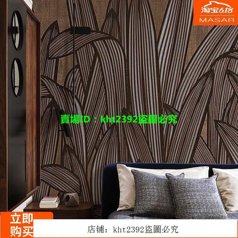 時尚簡約 寶納1 定制壁畫簡約現代植物葉子背景墻壁紙簡歐客廳玄關墻紙海外進口 蝦皮購物