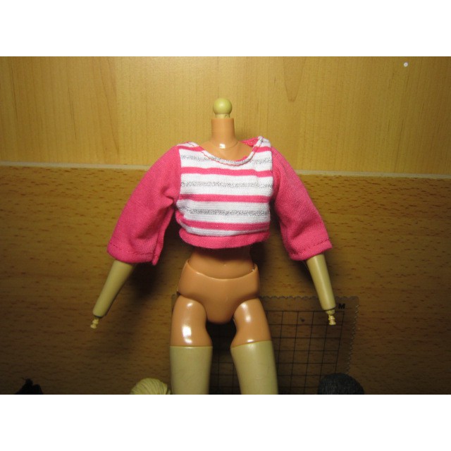 RJ2休閒部門 女偶用1/6桃粉紅五分袖短T恤一件 mini模型