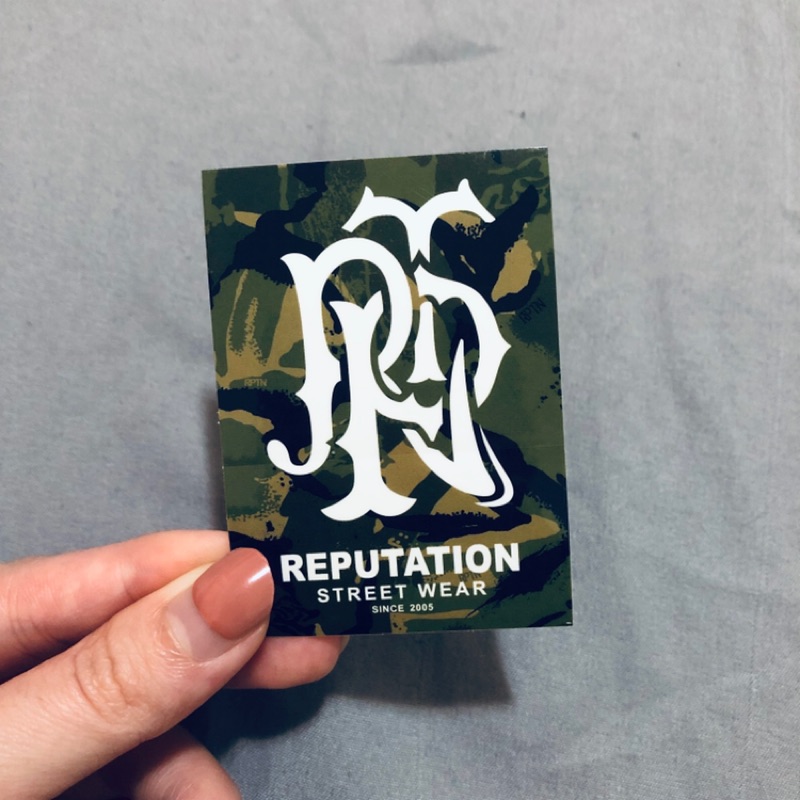 Reputation 迷彩logo 防水潮牌貼紙🖤
