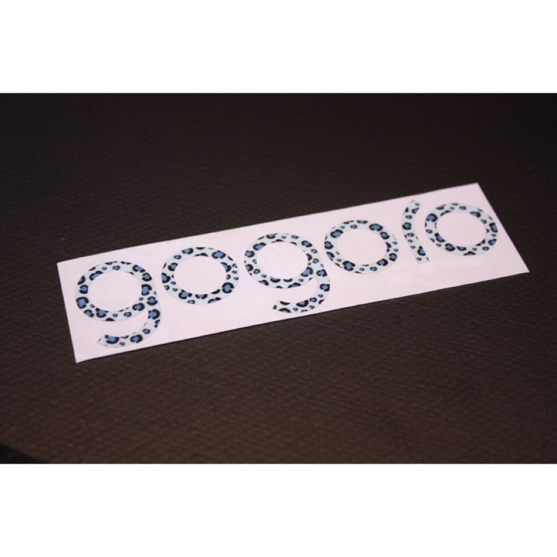 gogoro 狗2 logo 淺藍豹紋 貼紙” 3M鑄造級180 車體專用彩繪膠膜” 可重複使用”不脫膠”